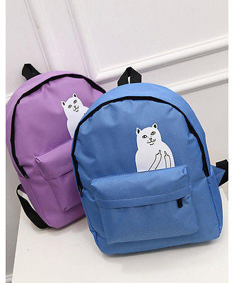 Cute Womes Canvas Lovely Cat Backpack bwb