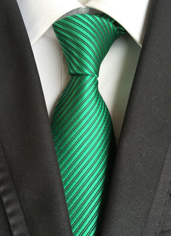Long Solid Green Men's Ties