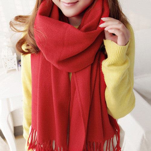 Solid Cashmere Scarves For Women