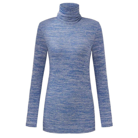 Fashion Slim Pullovers Turtleneck Long Sleeve Sweaters For Women