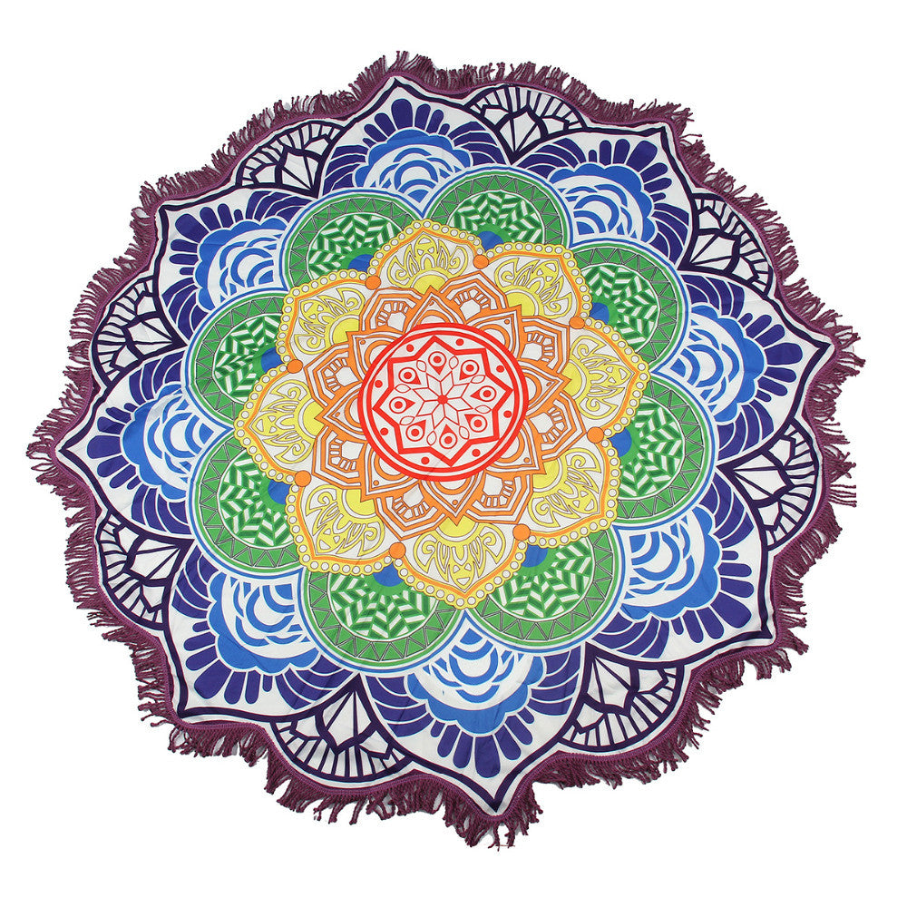 Summer Thin Round Mandala tapestry Wrap shawl Beach Cover Up