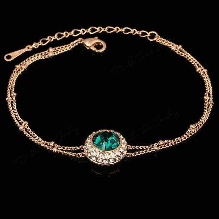 Classic Crystal Rose Gold Plated Bracelets