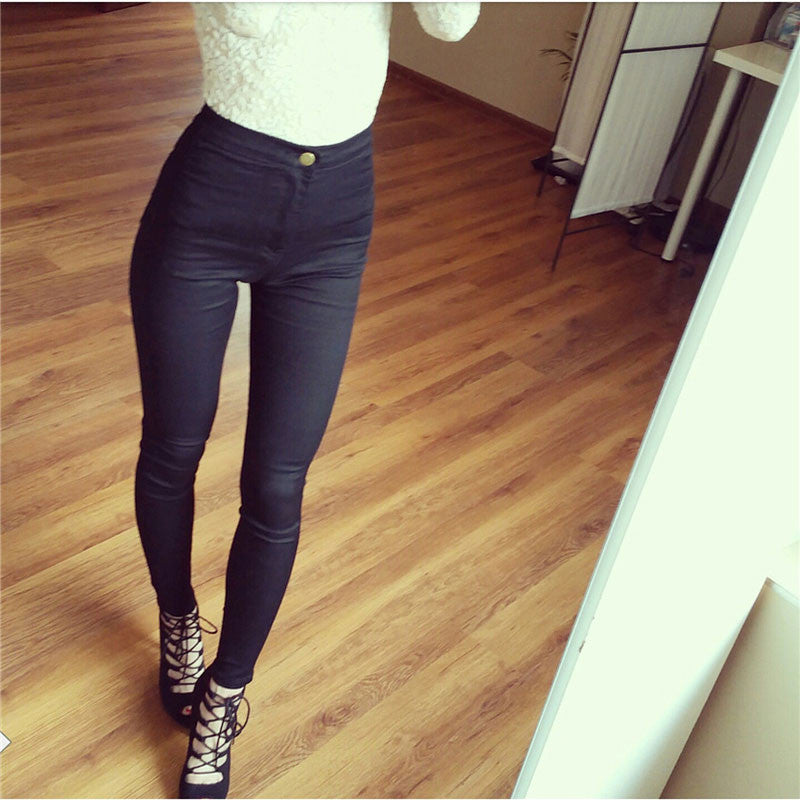 Slim High Waist Jeans For Woman