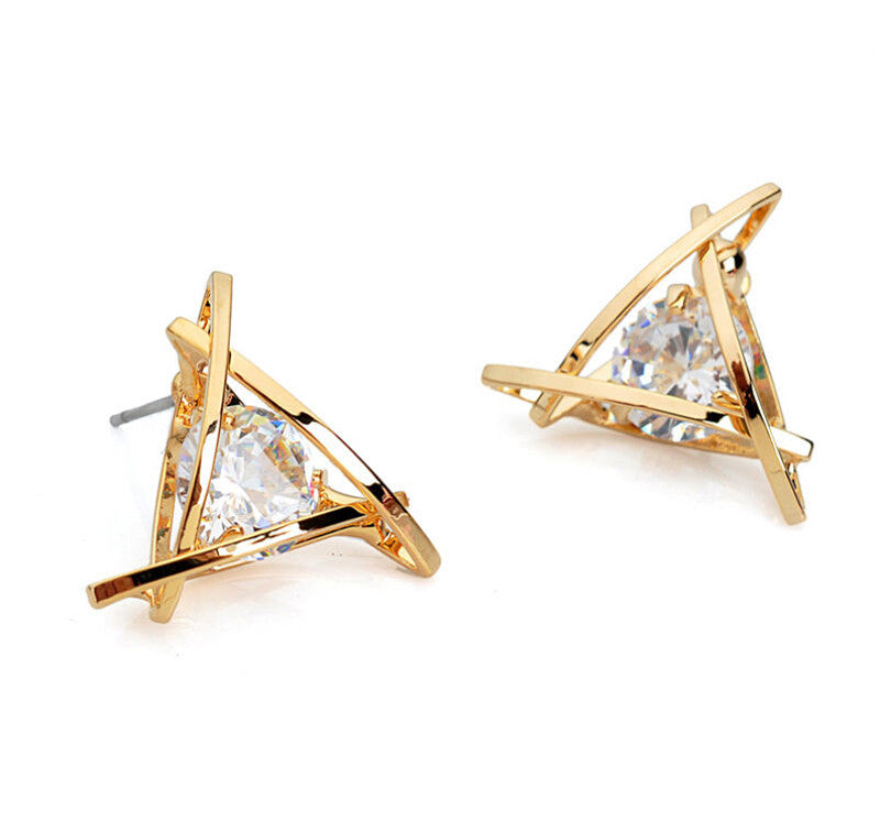 Triangle Crystal Earrings