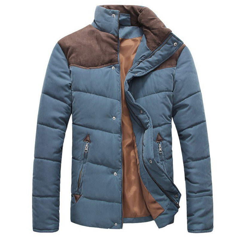 High Quality Splicing Cotton Padded Winter Jacket For Men