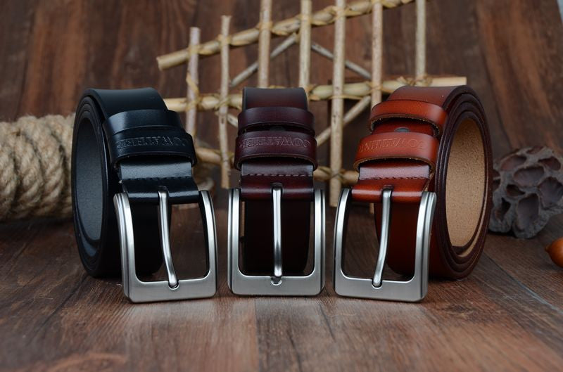 Genuine Leather Luxury Strap Belt For Men in 3 Colors