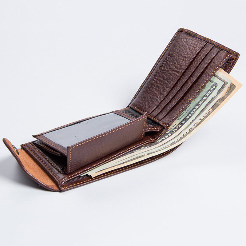 Small Wallet For Men Multifunction Purse With Coin Pocket Zipper