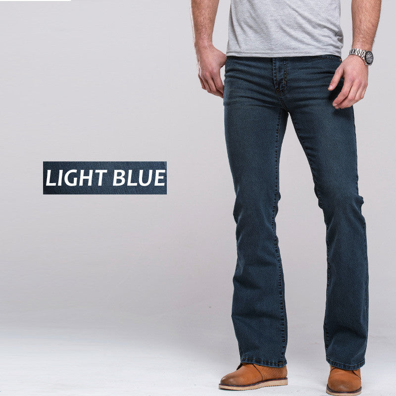 Boot Cut Leg Slightly Flared Slim Fit Jeans for Men