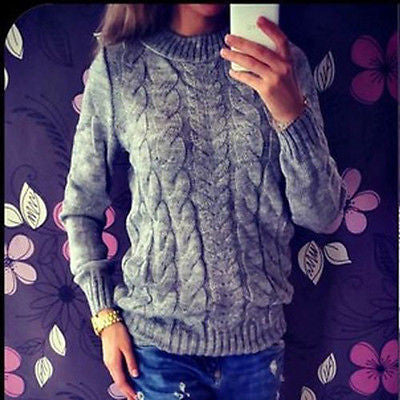 Loose Knitted Outwear Casual w-Sweater