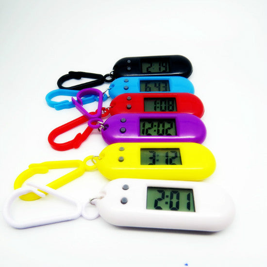 Rubber LED Key Ring Watch Sport Digital Watch Waterproof Colorful Watch -Random color