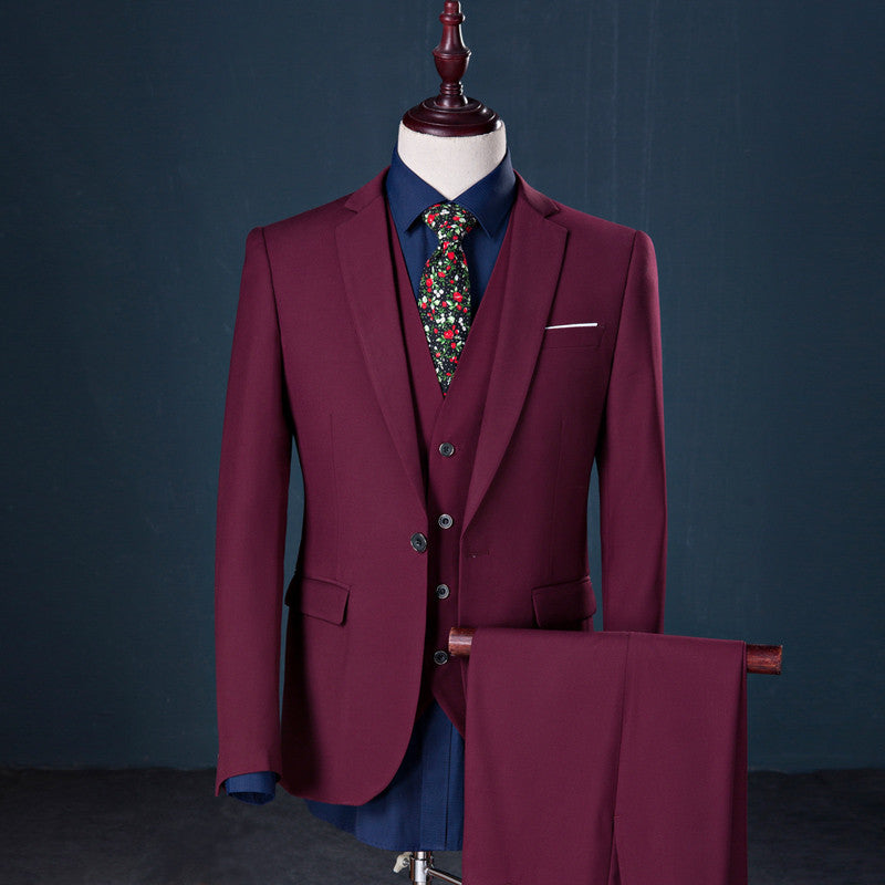 Business Formal/Groom Collection 3 Pcs(Jacket+Vest+Pant) Men's Suits