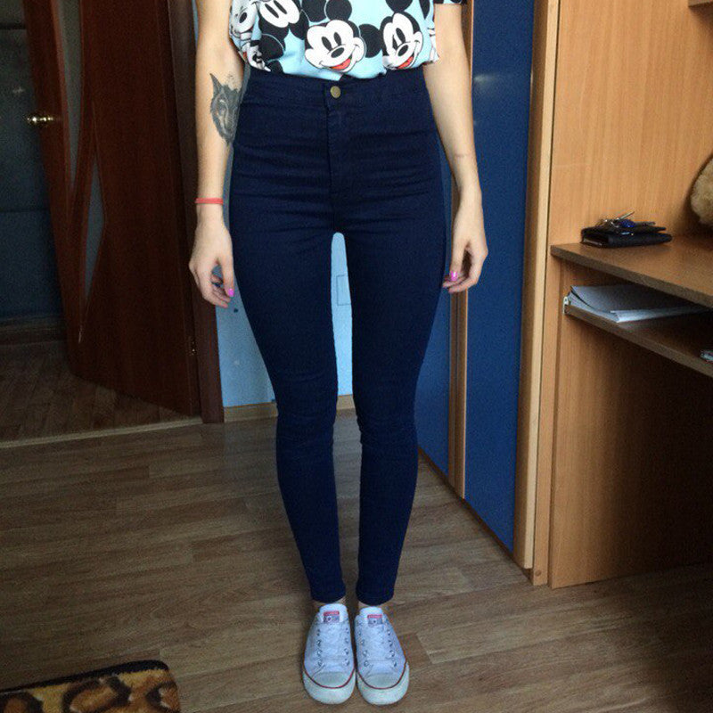 Slim High Waist Jeans For Woman