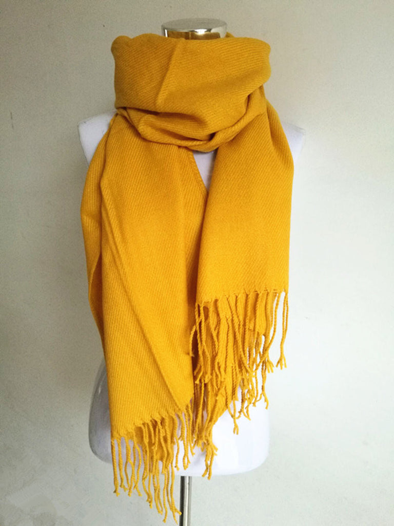 Solid Cashmere Scarves For Women