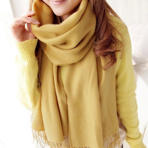 Solid Cashmere Scarves For Women