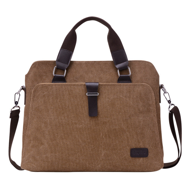 Canvas & Leather Briefcase For Business Men