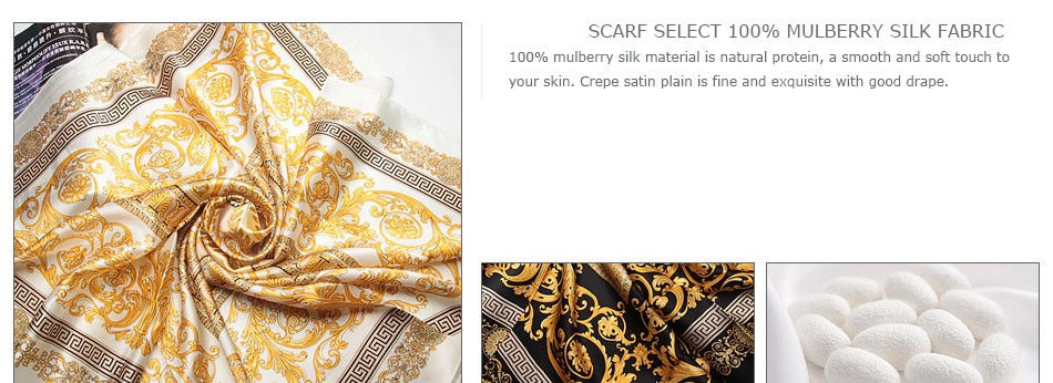 Crepe 100% Silk Crepe Satin Plain Large Square Scarves