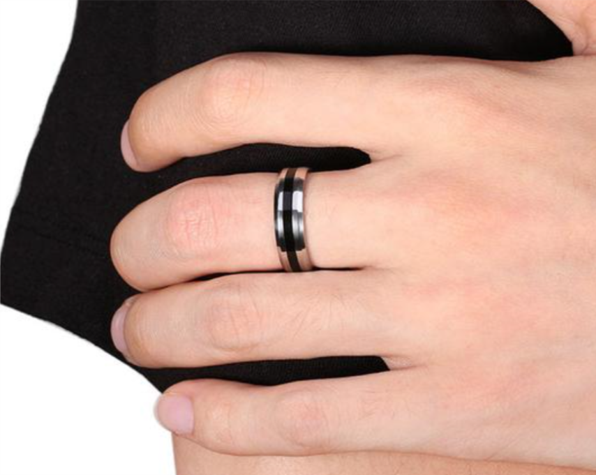 Titanium And Steel Fashion Unisex Ring