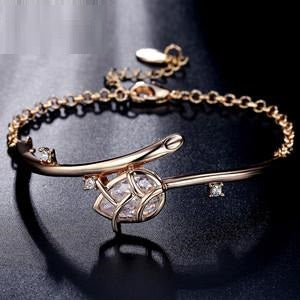 Trendy Tulip Bracelets White & Rose Gold Jewelry