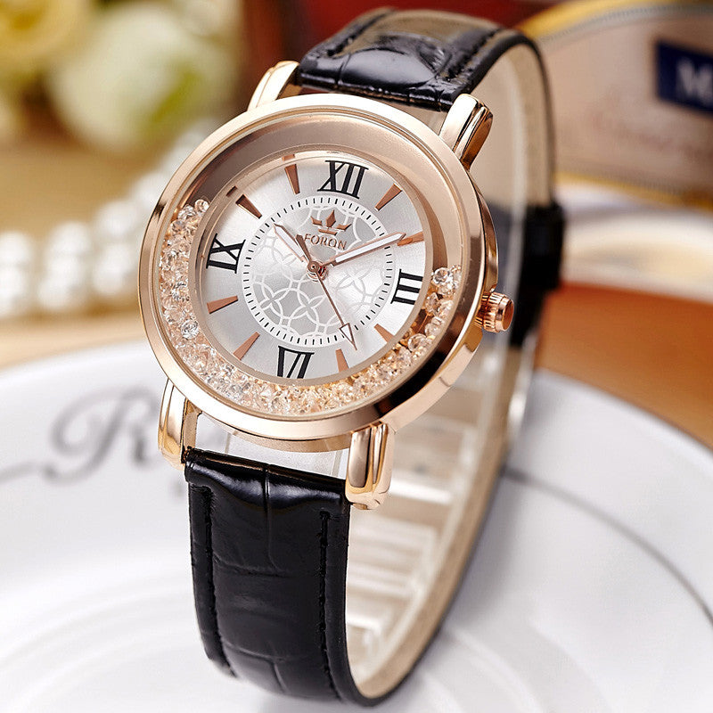 4 Crystal Fashion Rose Gold Watches ww-d