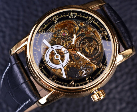 Hollow Engraving Skeleton Men Luxury Automatic Watches wm-m