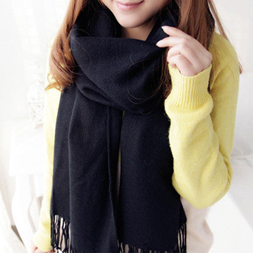 Solid Cashmere Scarves For Women