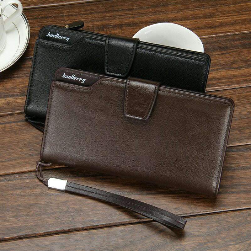 New Casual Purse Leather Long Design Men's Wallet