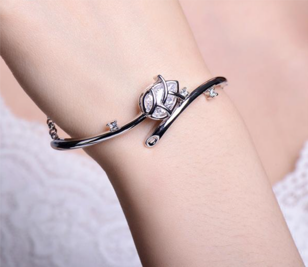 Trendy Tulip Bracelets White & Rose Gold Jewelry