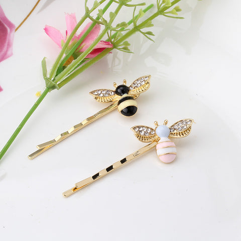 Lovely Cartoon Bees Crystal Wings Hairpins