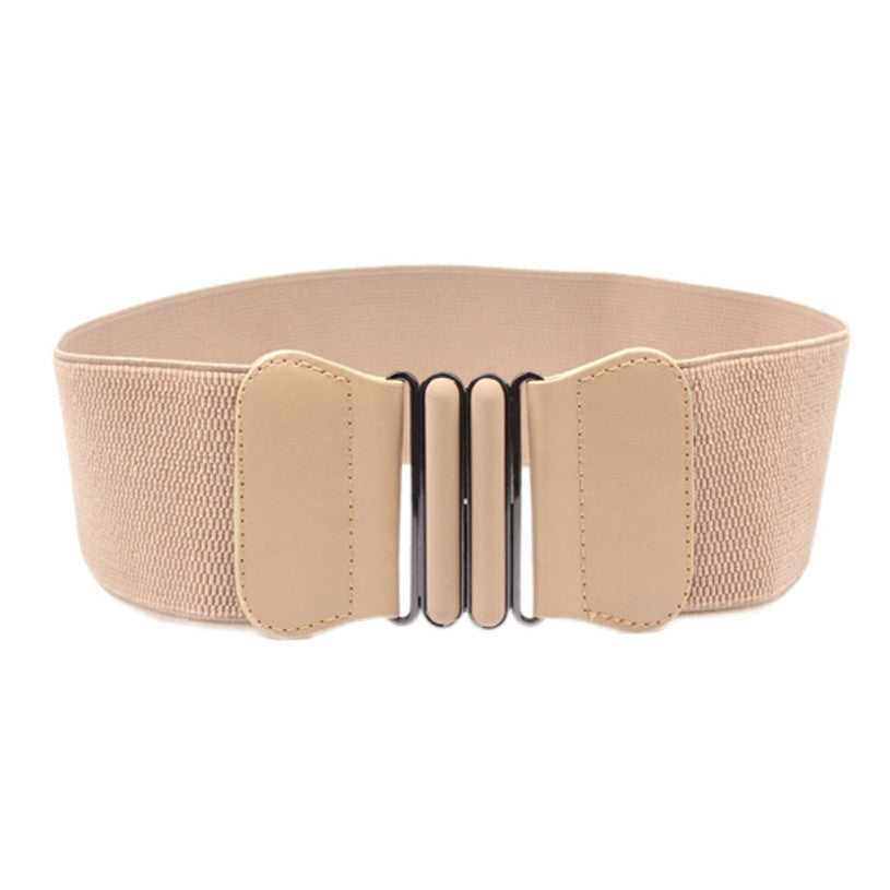 Solid Stretch Elastic Wide Women Belt