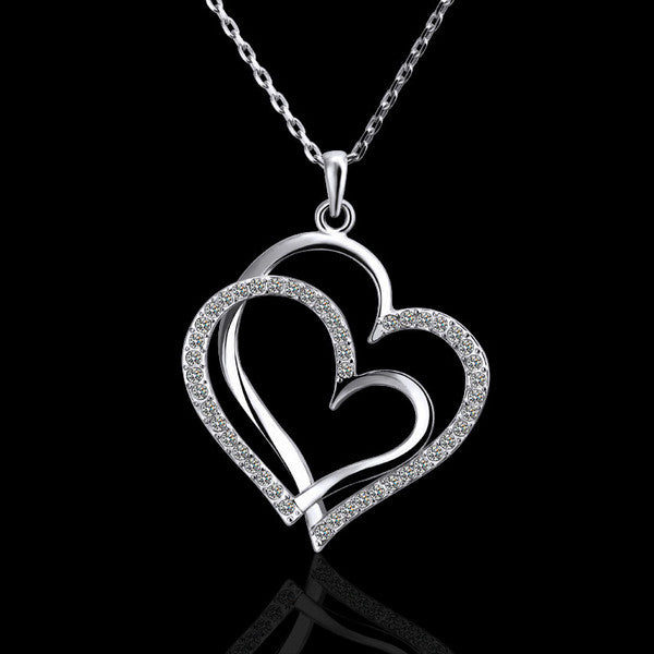 Heart Pendants Pingentes Chain Necklaces