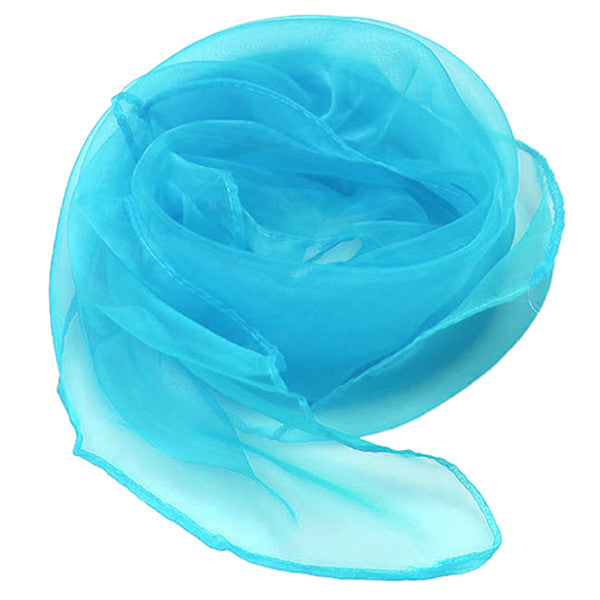 Retro Neck Square Organza Chiffon Scarves 7 Colors