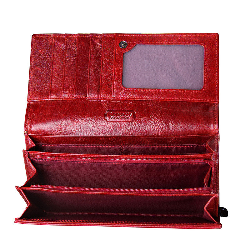 Genuine Leather Mini Clutch Evening Bag With Card Holder