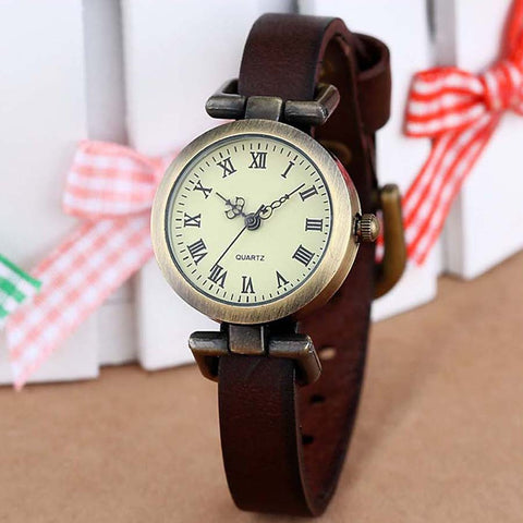 8 Classic Vintage Leather Band Dress Watches ww-d