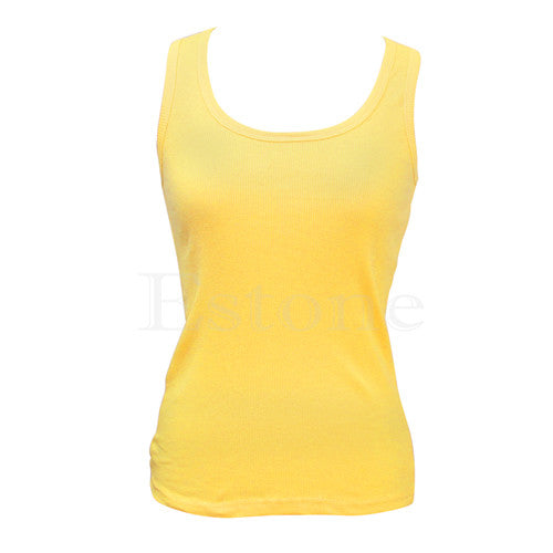 Lady Casual Sleeveless Tank Tops in Multi-Color