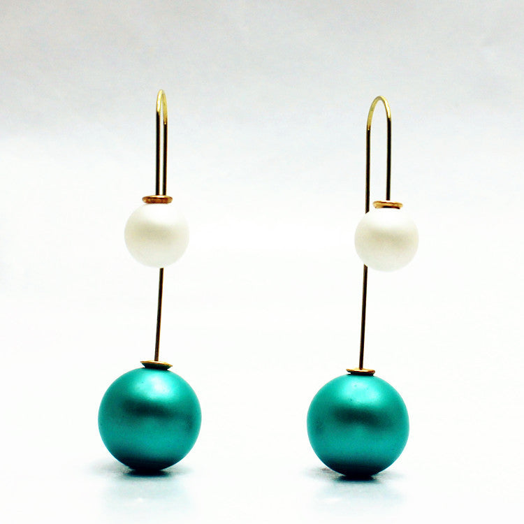 Elegant Stud Earrings Pearls Hit Color