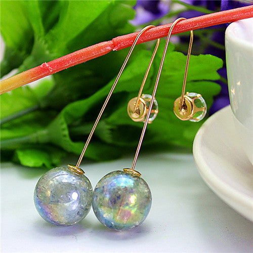 Elegant Stud Earrings Pearls Hit Color