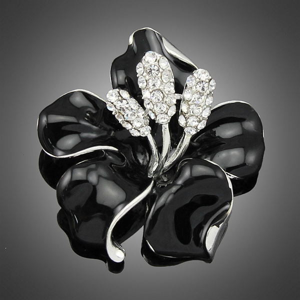 Multicolor Brooches Crystal Flowers Drip Brooch For Women