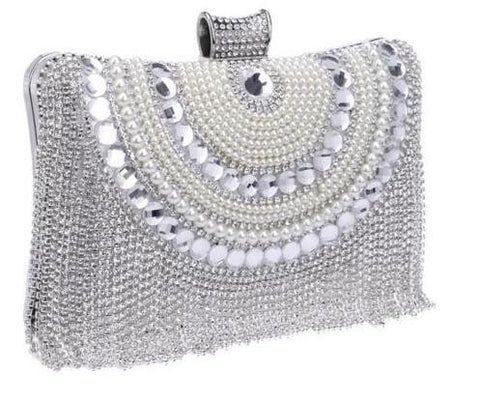 Diamond Studded Long Tassel Ladies Evening Clutch Bags