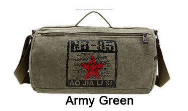 Canvas Designer Weekender Army Look Travel Bag bt