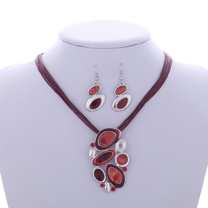 Earrings Chain Pendant Necklaces Jewelry Sets