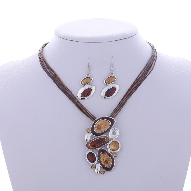 Earrings Chain Pendant Necklaces Jewelry Sets