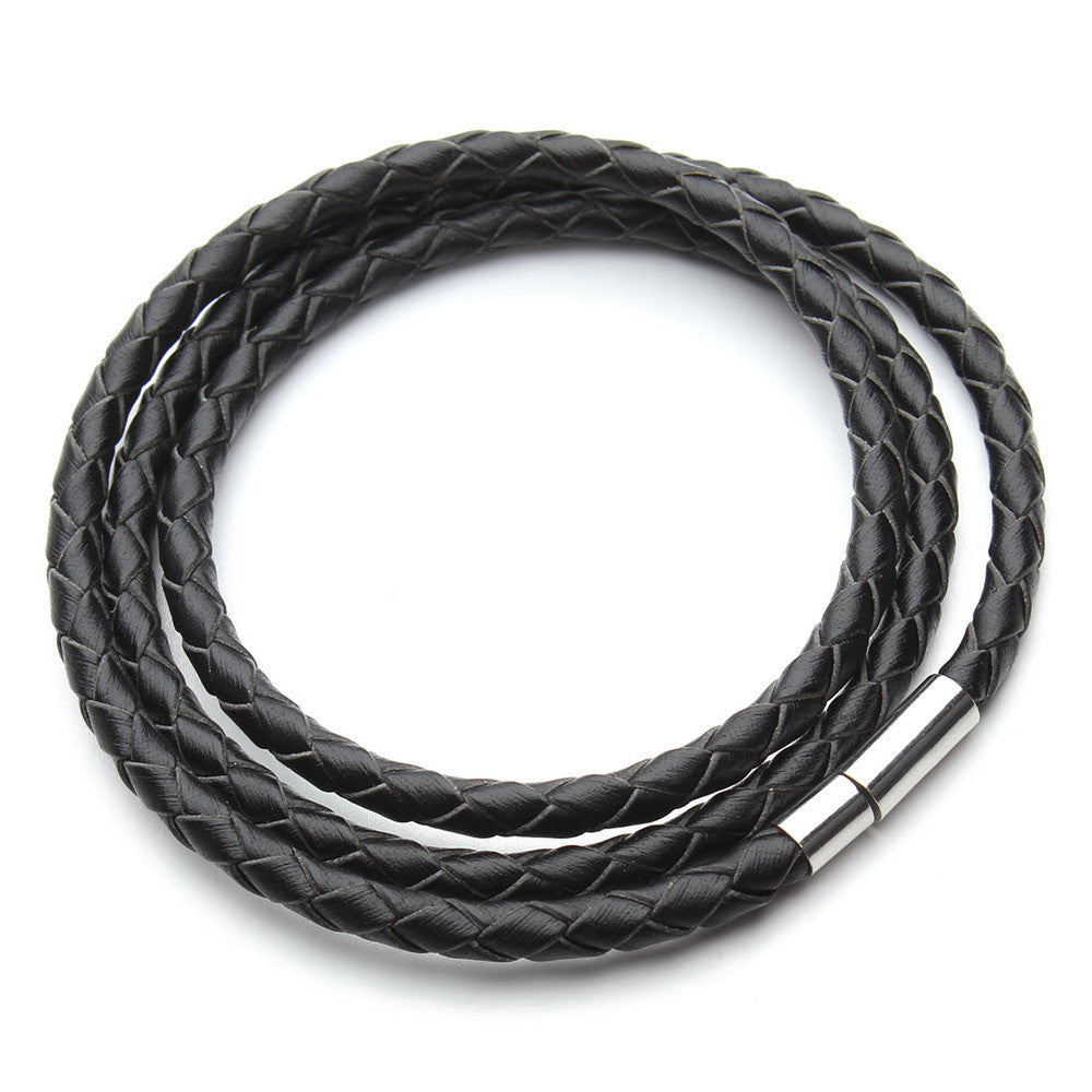 Braided Genuine Leather Bracelets mj-