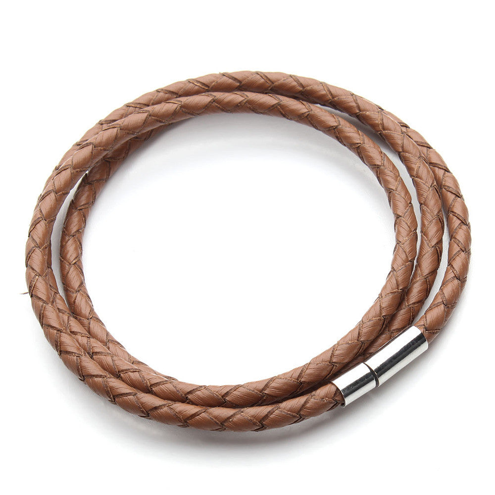 Braided Genuine Leather Bracelets mj-