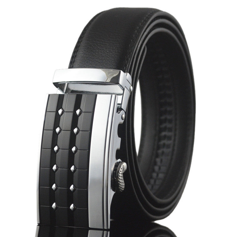 Automatic Buckle Belt for Men Luxury Fashion Real Leather