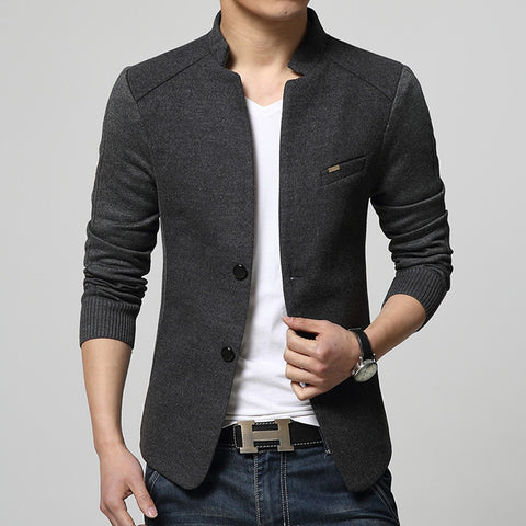 Slim Fit Woolen Outwear Coat Top Quality Blazer for Men