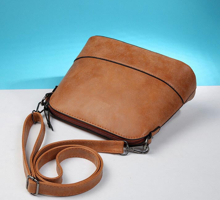 Fashion Messenger Bag Nubuck Leather Shoulder Bag bws