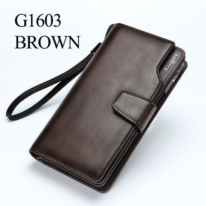 New Casual Purse Leather Long Design Men's Wallet