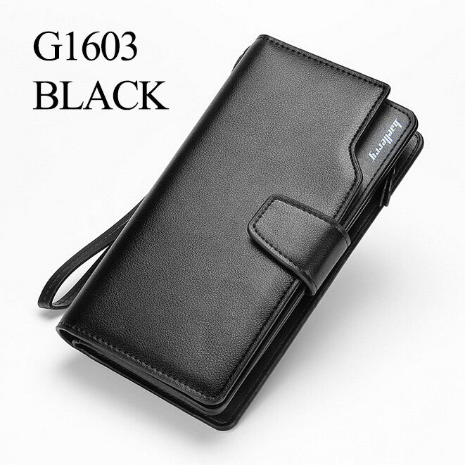 New Casual Purse Leather Long Design Men's Wallet