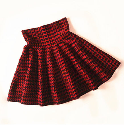 Autumn High Waist Knitted Skirts Casual Elastic Flared
