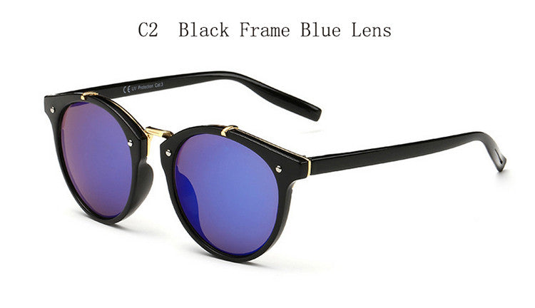Vintage High Quality Round Sunglasses For Women